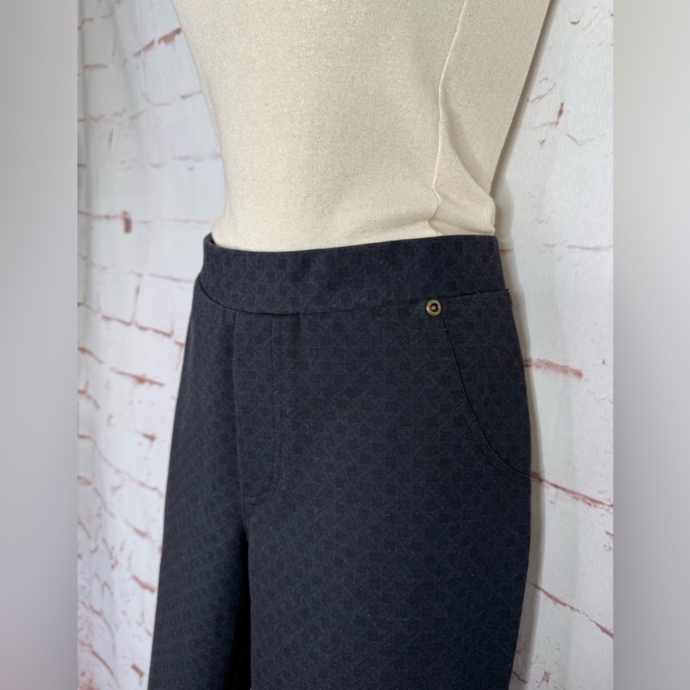 INSIGHT Size 4 Midnight Blue Jacquard 26” Waist Pull On Dress Slacks - Picture 13 of 13